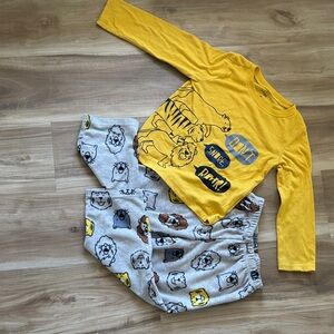 Carter's Yellow and Gray Dinosaur Pajama Set